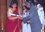 Receiving the prestigious Padmabhushan award from APJ Kalam, 2005